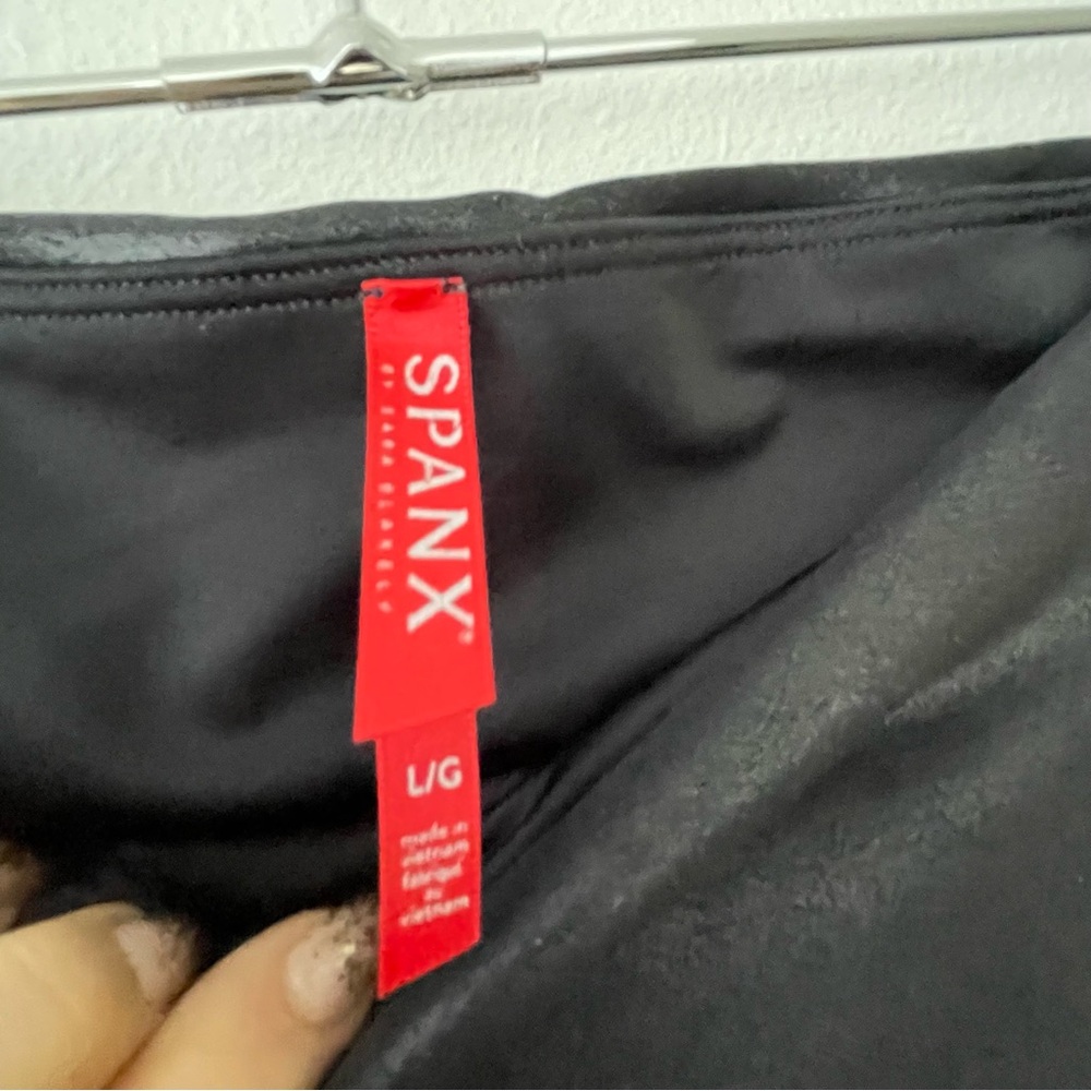 Spanx faux leather side stripe leggings - Picture 6 of 7